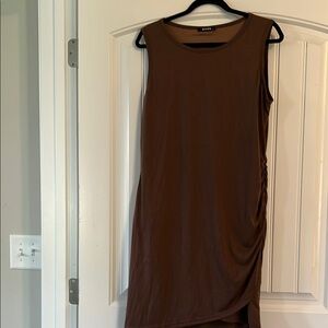 Tank Dress Brown Sleeveless Dress XL